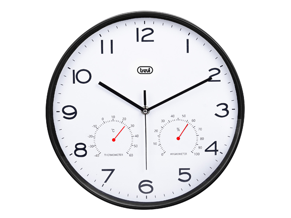 Reloj pared trevi om 3510 t 30cm wall clock+term.+hygrom. black