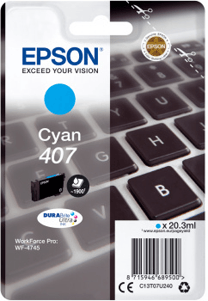 CARTUCHO EPSON 407 CIAN