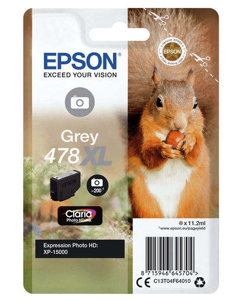 Epson 478XL cartucho de tinta gris XL (original)