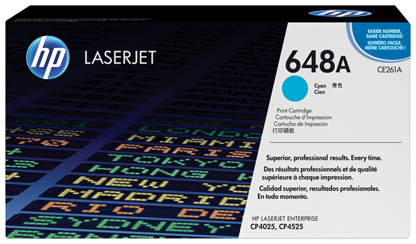 HP 648A (CE261A) toner cian (original) – imagen 2