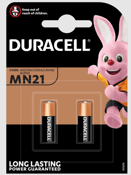 DURACELL PILA ALCALINA MN21 LR23A 12V BLISTER*2