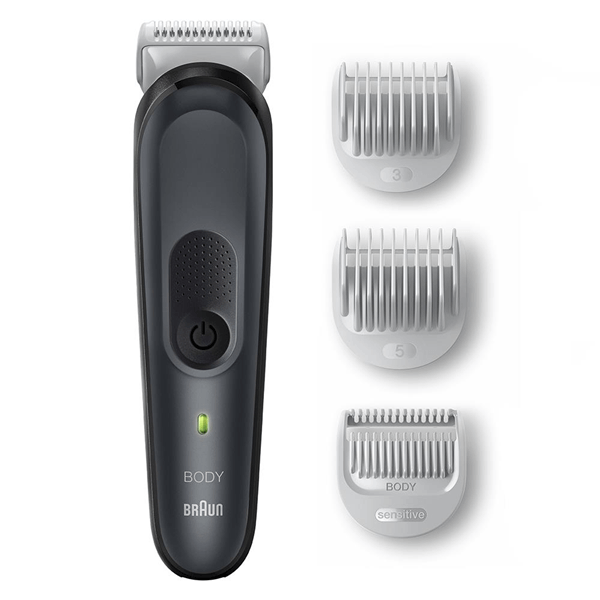 AFEITADORA CORPORAL BRAUN BG3350 INALAMBRICA CORTE 0.5-5mm 3 PEINES FIJOS RECARGABLE