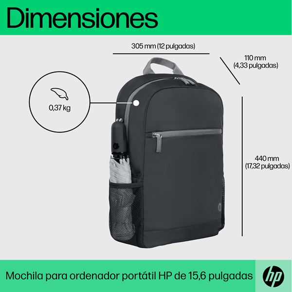 MOCHILA HP PARA PORTATIL DE 15.6"
