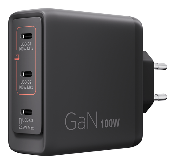 Cargador Lenovo GaN USB-C de 100 W y varios puertos