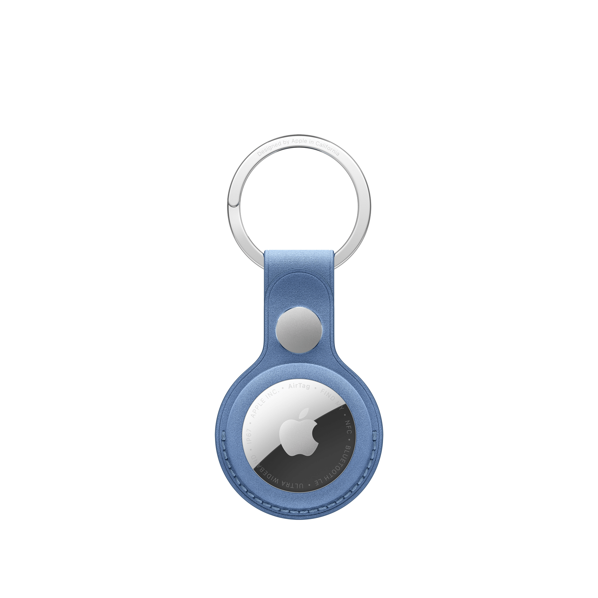AirTag FineWoven Key Ring Wildflower Blue
