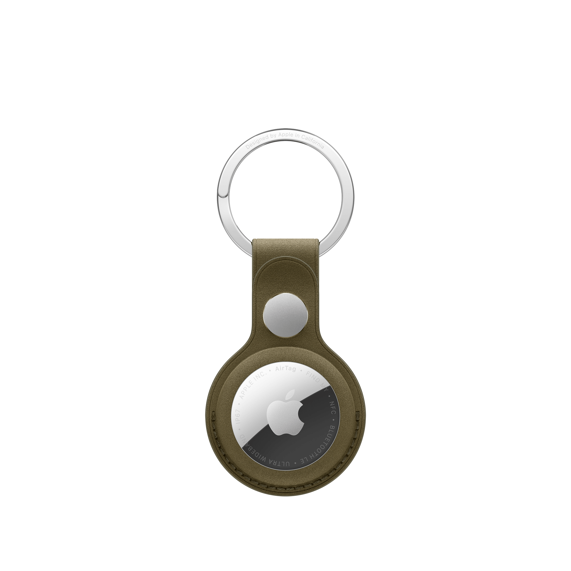 AirTag FineWoven Key Ring Dark Olive