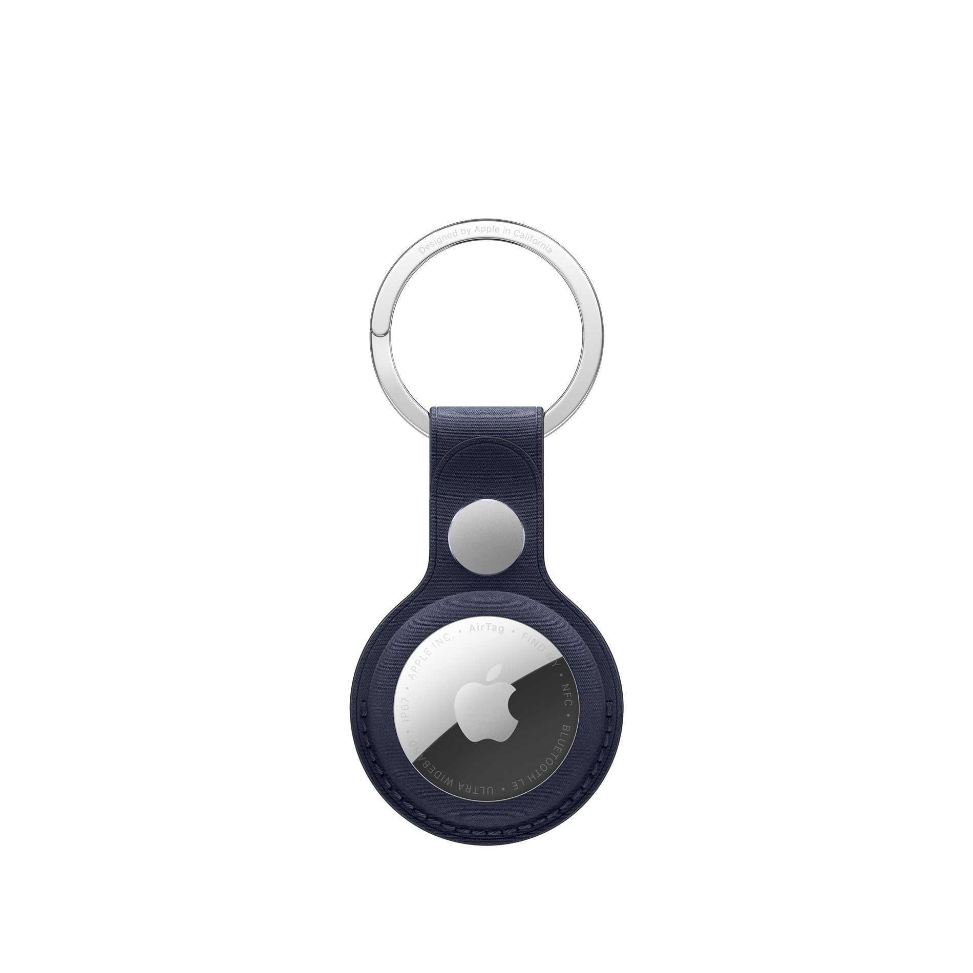 AIRTAG FINEWOVEN KEY RING NAVY-ZML