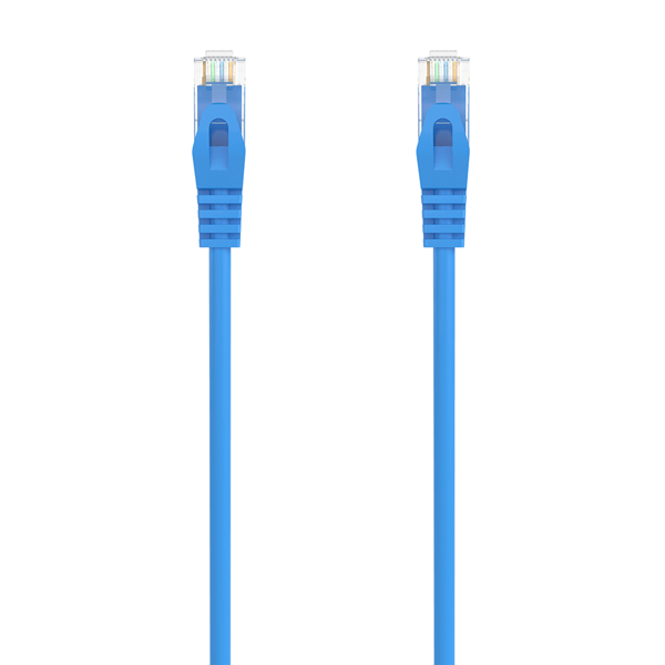AISENS Cable de Red Latiguillo RJ45 LSZH Cat.6A 500 Mhz UTP AWG24, Azul, 25CM