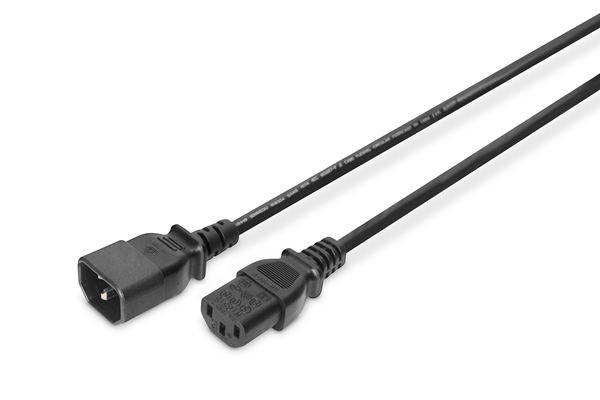 Power Cord extension cable C14 - C13 M/H 1 8 m H05VV-F3G 0 75 m sw