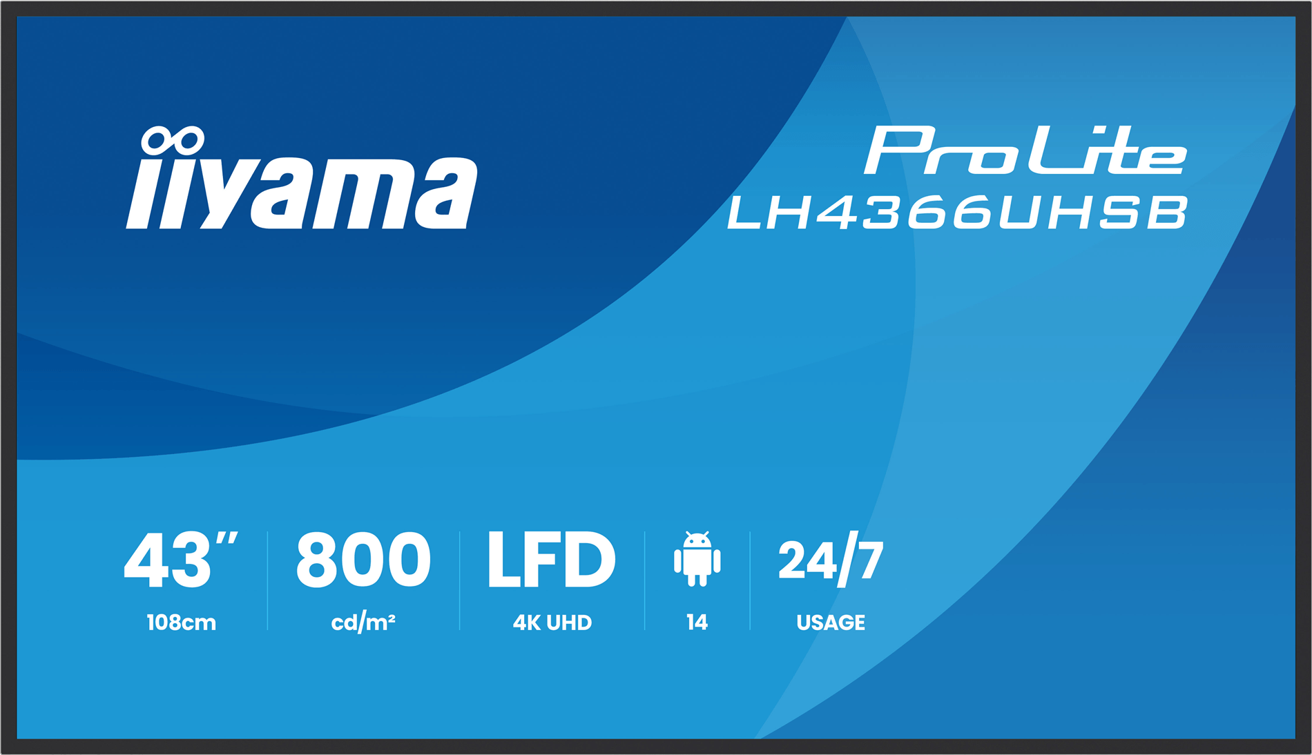 MONITOR IIYAMA LH4366UHSB-B1AG 43" VA 3840 x 2160 HDMI Altavoces