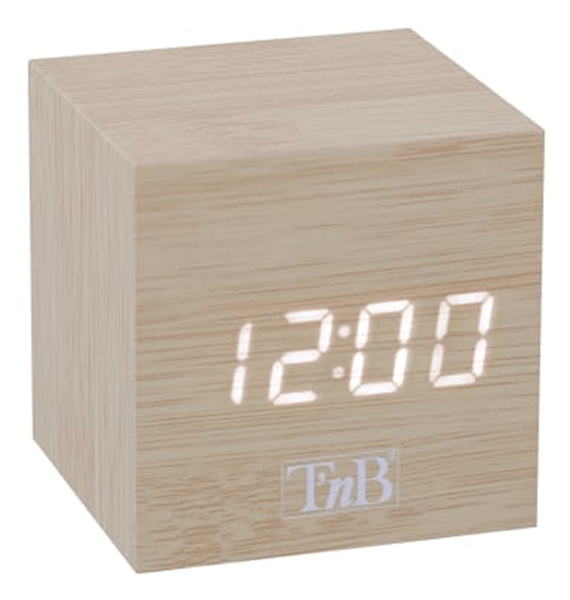 TNB JOY - Reloj LED 3 alarmas - efecto madera