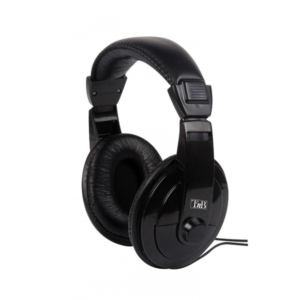 TNB HOME - Auriculares envolventes ideales para TV + adaptador 6.35, cable de 8m - negro