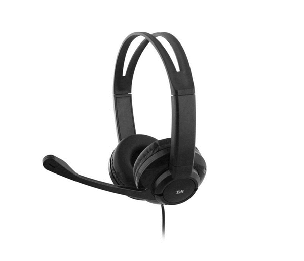 TNB HS-200 - Auricular multimedia ligero con cable - negro