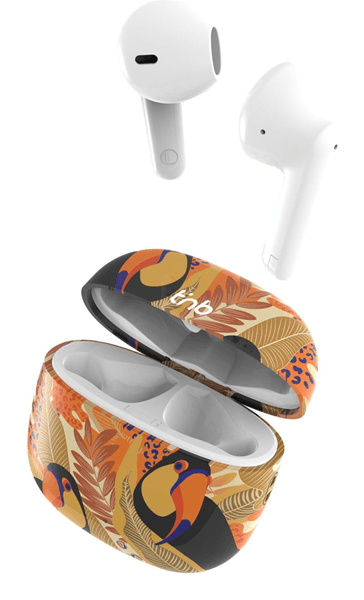 TNB Auriculares inalambricos coleccion TOUCAN - yellow and orange