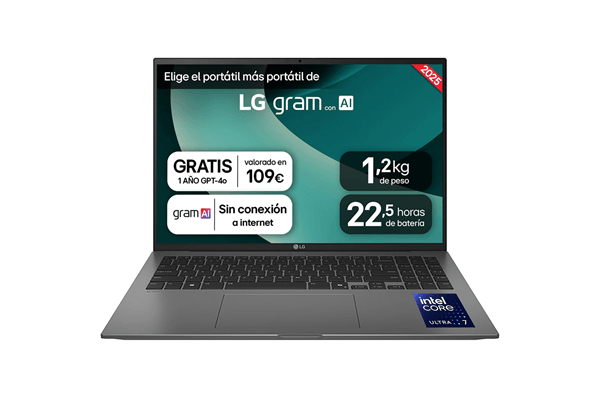 PORTATIL LG GRAM U5-225H 16GB