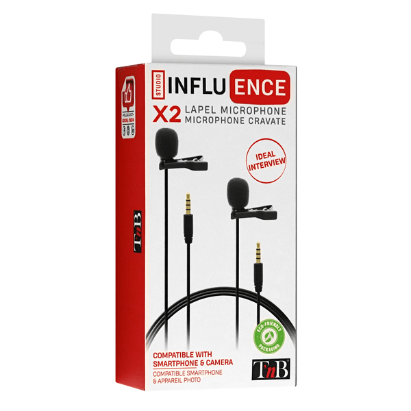 TNB Pack de 2 microfonos de clip de corbata - INFLUENCE