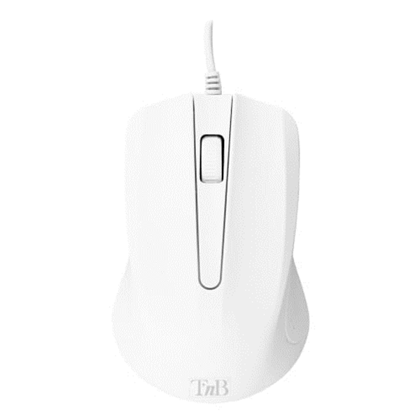 TNB SHARK - Rat?n ?ptico con cable - blanco