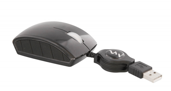 TNB Raton ultracompacto con cable GUPPY negro