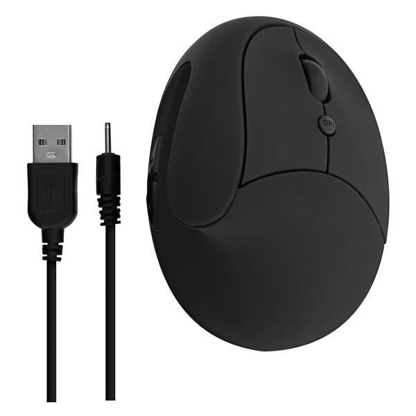 TNB ERGO LINE - Minirrat?n inal?mbrico ergon?mico vertical recargable - negro