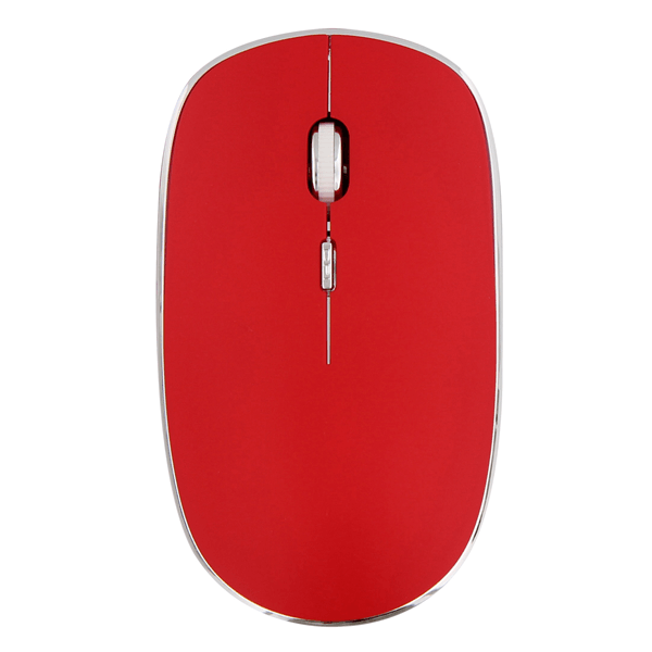 TNB RUBBY - Rat?n ?ptico silencioso inal?mbrico de 1600 ppp - rojo/plateado