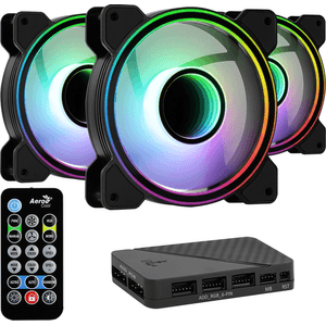 Aerocool Ventilador 12cm RGB INFINITE MIRROR+H66F