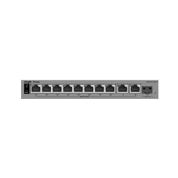 Reyee RG-ES211GS-P Switch Cloud 8P PoE + 2P 1G + 1