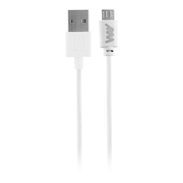 TNB WAY - Cable de carga y sincronizaci?n USB/Micro USB de 1 m blanco
