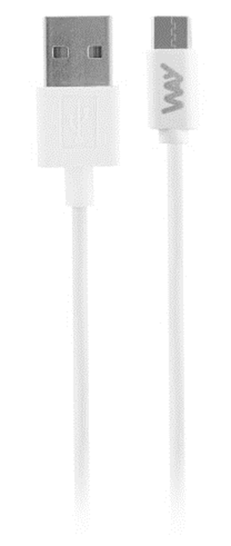 TNB WAY - Cable de carga y sincronizaci?n USB/USB-C de 1 m - Blanco
