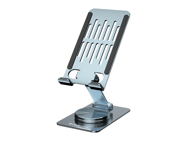 SOPORTE SMARTPHONE GIRATORIO Y PLEGABLE CONCEPTRONIC THANA08G BASE ROTACION 360° ALTURA AJUSTABLE