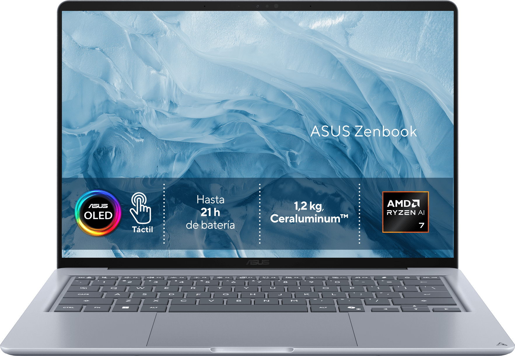 PORTATIL ASUS ZENBOOK UX3480KA-U2218W R7 345, 16GB, 512GB SSD 14" WUXGA, W11H, BLUE