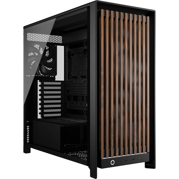 Caja CORSAIR FRAME 5000D WOOD RS RGB Negro, Nuez