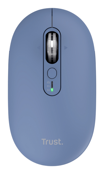 MOUSE TRUST WIRELESS SERON HYPSCROLL SLIM 400-2400DPI 6 BOTONES RECARGABLE FSC GRS AZUL
