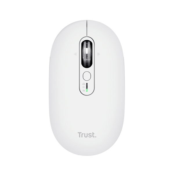 MOUSE TRUST WIRELESS SERON HYPSCROLL SLIM 400-2400DPI 6 BOTONES RECARGABLE FSC GRS BLANCO