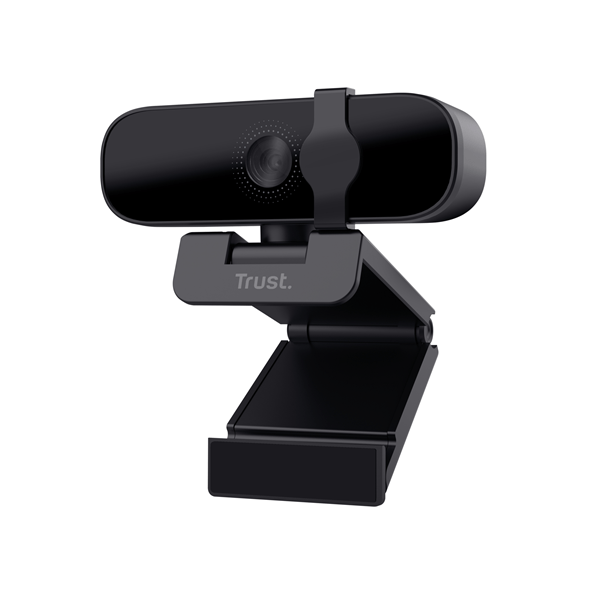 Webcam con microfono trust tanor full hd 1080p negra para videolla nitidas con 85% mat. recicl