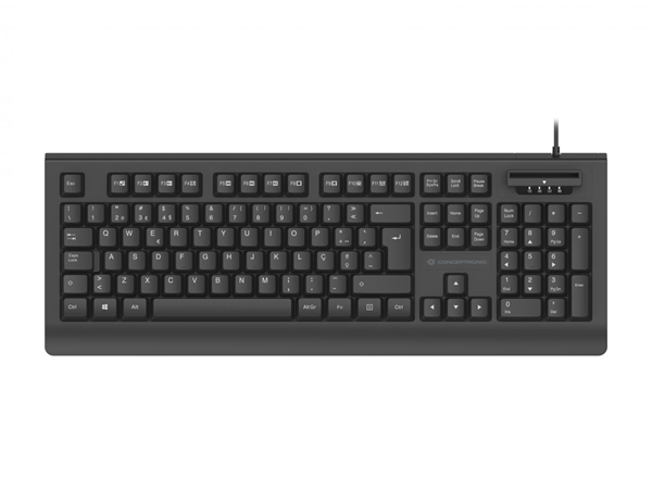 TECLADO CONCEPTRONIC USB KAYNE01ES LECTOR DNIE SMARTCARD PORTUGUES NEGRO