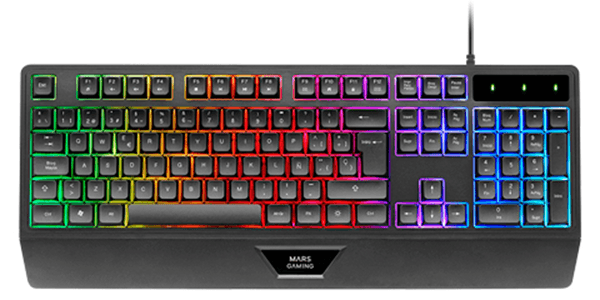 TECLADO MARS GAMING USB MK124PT H-MECH FRGB PORTUGUES NEGRO