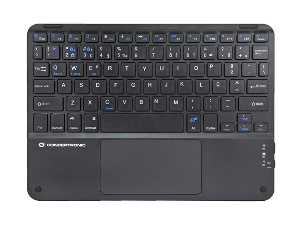 TECLADO CONCEPTRONIC TOBIN01PT BT TOBIN MINI 10 TOUCHPAD PORTUGUES BATERIA NEGRO