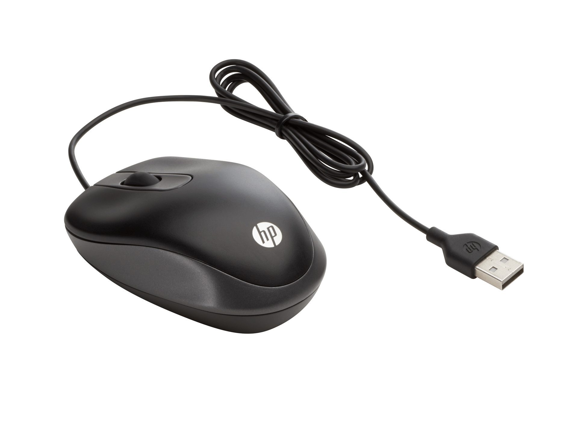 Ratón HP con cable USB tipo A 1000 DPI compacto ambidiestro negro - Imagen 3