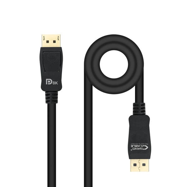 Nanocable Cable DisplayPort 1.4 Macho/Macho Negro 2 m - Imagen 2