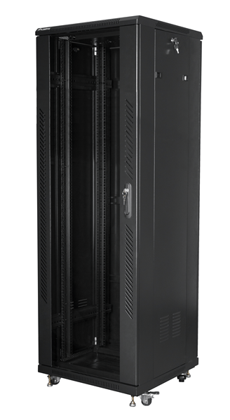 Armario lanberg rack 19" 37u 600x600 flat pack black negro