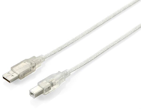 CABLE USB-A A USB-B 3M EQUIP USB 2.0 TRANSPARENTE 3M