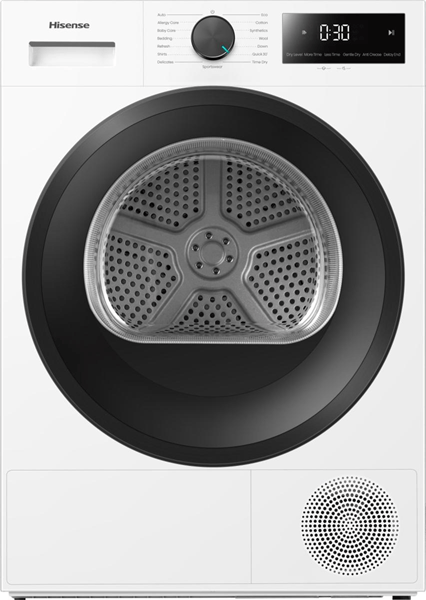 SECADORA CON BOMBA DE CALOR HISENSE DH1I800UWDE 8 KG D BLANCO