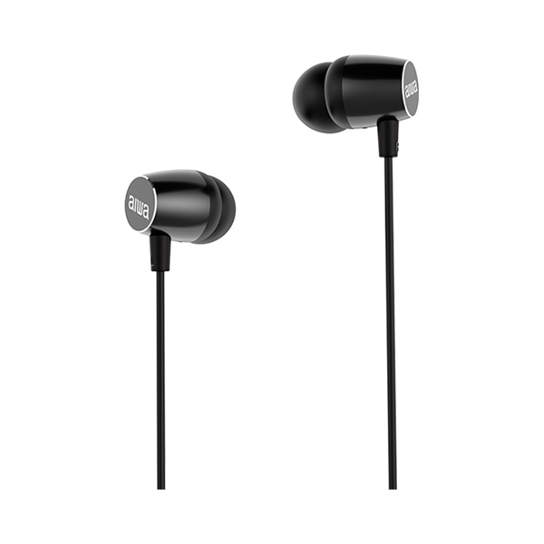 AURICULAR INTRAUDITIVO JACK 3.5MM AIWA ESTM-30 NEODIMIO 10MM MIC 1.2M NEGRO