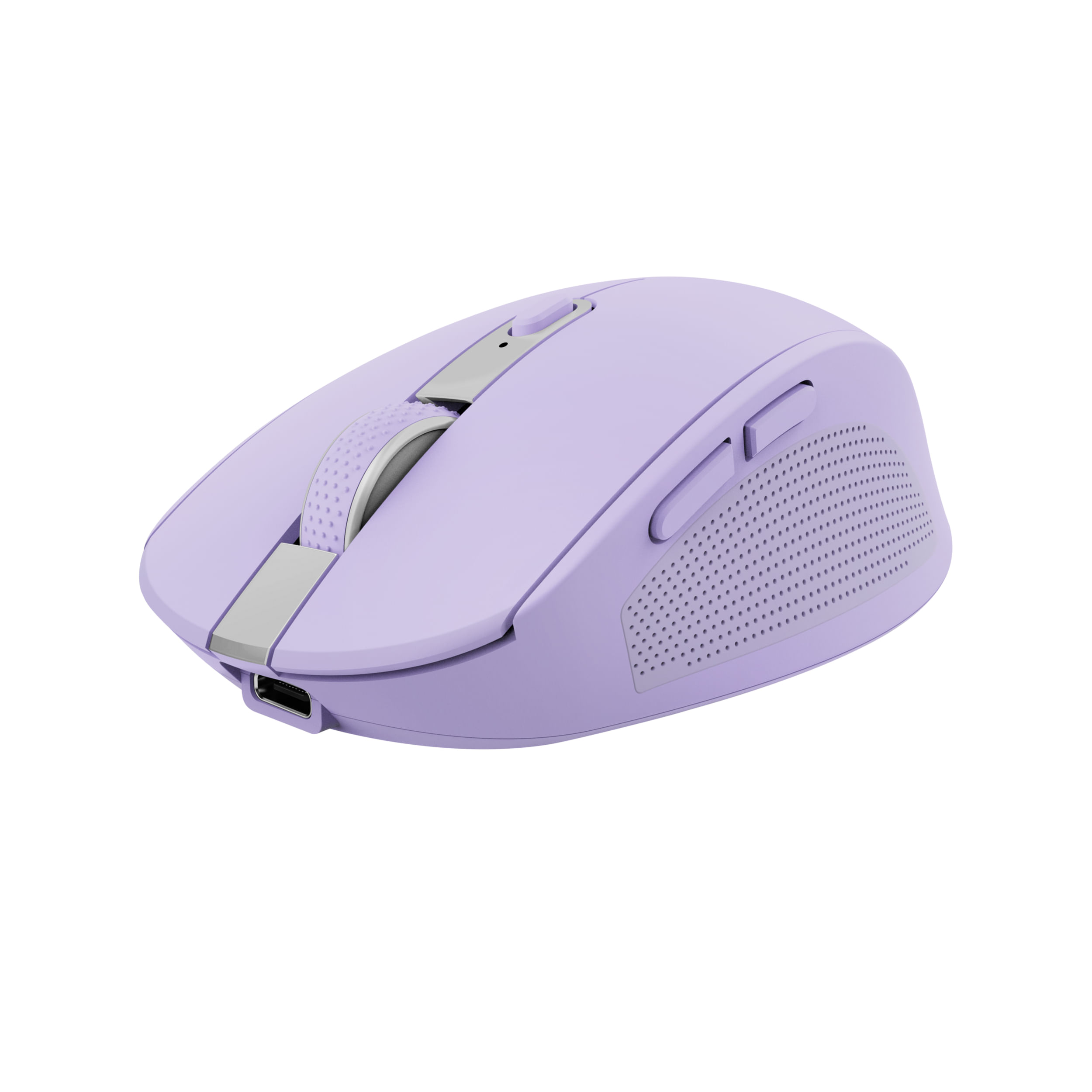 MOUSE TRUST WIRELESS Y BLUETOOTH OZAA 25384 MORADO RECARGABLE- SENSOR OPTICO - 6 BOTONES - 800/1600/
