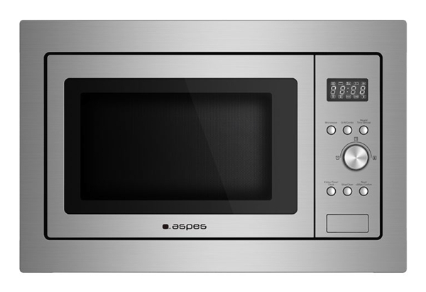 HORNO MICROONDAS INTEGRABLE ASPES AMWI2701DGX 20 LITROS CON GRILL INOX