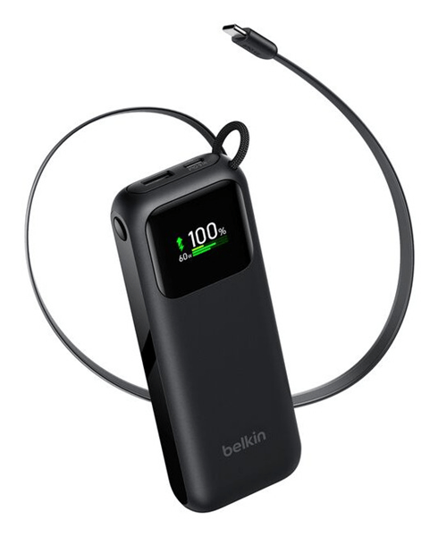 POWER BANK 11K W RETRACTABLE CABLE