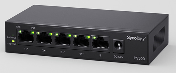 Synology PS500 Switch 4xG PoE+ 1xG 60W