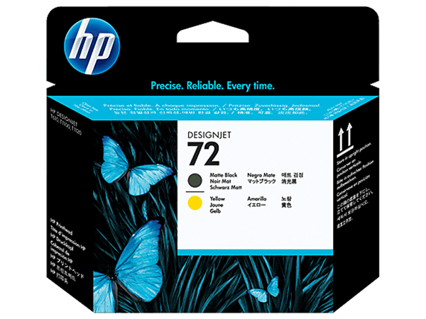 Hp 72 matte black and yellow