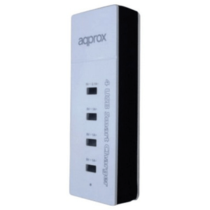 POWERBANK APPROX 2100 APPUSB4PB 2100MAH MULTICARGADOR BLANCO/NEGRO