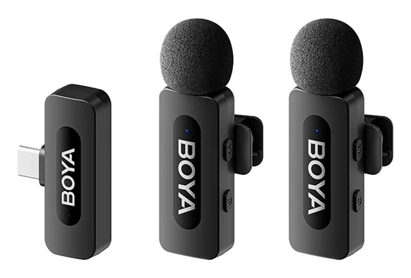 BOYA BY V20 V2 0 Negro Micr fono con pinza de enganche